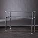 SEI Furniture Jaymes Metal & Glass 2-Tier Console Table, Silver/Black Distressing