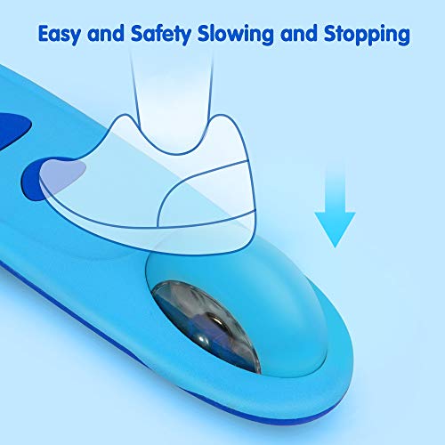 TONBUX Scooters for Kids Ages 3-8, Kids Scooter for Toddlers, Boys and Girls Scooter with Light Up 3-Wheels, Mini Scooter for Children, for Ride On Toys - Blue Cat Design