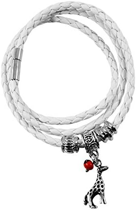 Peruvian Gift Giraffe Charm Bracelet/Necklace for Women - Meanigful Good Luck, Prosperity, Love, Happiness Huayruro Red Seeds, Giraffe Gift Charm - Handmade Jewelry by Evelyn Brooks