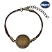 Woven Leather Bracelet Bangle Blank Base Fit 20mm Round Glass Cabochon Gems Setting Bezel Tray for Jewelry Making Pack of 20