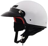 Core Helmets Deluxe Half Helmet (White, Small)
