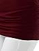 TWINTH Womens 3/4 Sleeve Dolman Drape Top with Side Shirring Loose Fit Tunic Top Plus Size Burgundy XX-Large