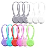 Fullsexy 12 Pack Multi Color Strong Magnetic Twist Ties - Cable Management