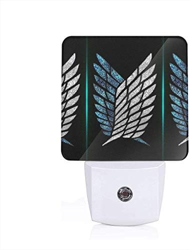 MPJTJGWZ LED Night Light with Auto ON/Off and Dusk to Dawn Sensor, Attack On Titan for Bedroom Bathroom Dark Room