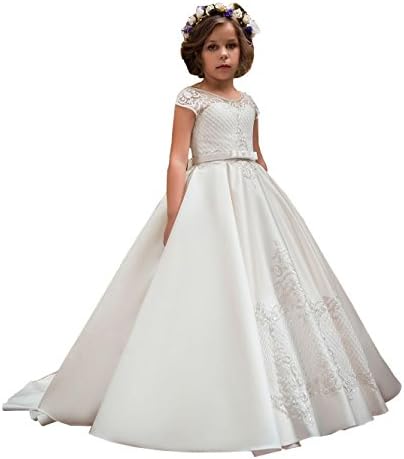 Magicdress Holy Communion Applique Dress Lace Bow Dress Girls Ball Gowns For Pageant Wedding Baptism 58