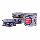 Offray 4-Pack MLB Chicago Cubs Ribbon, Blue/White/Red