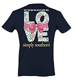Simply Southern Let All You Do Be Done in Love Short Sleeve T-shirt-navy-large