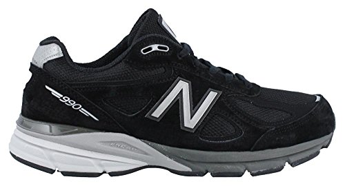 New Balance Men's M990V4 Running Shoe, Size: 10 Width: 6E Color: Black/Silver