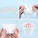 Gospire 50 pcs Pearl Lace Filigree Wedding Cupcake Wrapper Baking Cake Cups Wraps Party Decoration Laser Cut White