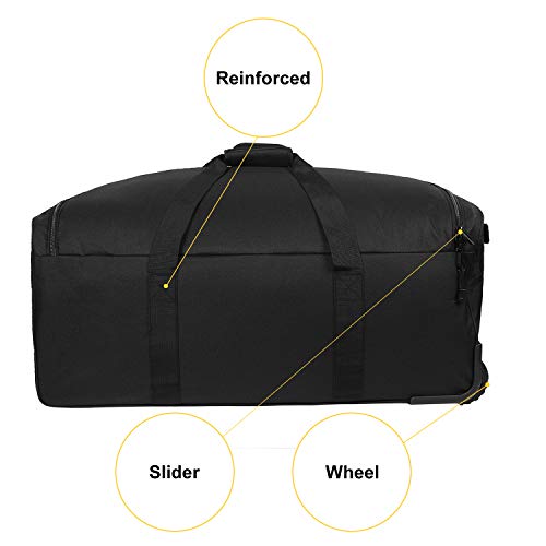 Black Military Duffle Bag With Wheels