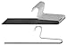 Mawa by Reston Lloyd Trouser Series Non-Slip Space-Saving Clothes Hanger with Single Rod for Pants, Style KH/1, Set of 10, Black