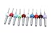 YUFUTOL-10 Pcs 0.3mm-1.2mm PCB Print Circuit Board Tip Spiral Flute Carbide Micro Drill Bits For Dremel PCB jewelry Making CNC Engraving