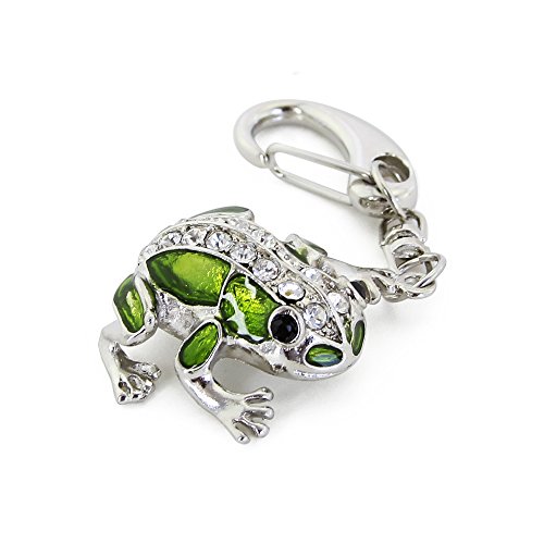 CHUYI Crystal Cute and Novelty Frog Shape Animal Pen Drive 32GB USB 2.0 Flash Drive U Disk Thumb Drive Memory Stick Data Storage Jump Drive with Key Chain