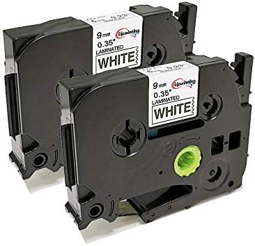 Upwinning Compatible Label Tape Replacement for Ptouch TZe-221 9mm Laminated TZe221 TZ 221 Cassette Black on White Compatible Brother P-Touch PT 1000 1010 1080 GL-H105 Label Maker, 2-Pack
