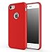 For iPhone 7 Case - MoKo Slim Fit Shockproof Liquid Silicone Gel Rubber Protective Case Soft Touch Back Cover for Apple iPhone 7 2016, RED