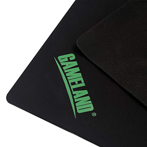 Anti Slip and Noise Reduction Rubber Foam Mahjong Mat Poker Mat Card Game Board Game Table Cover with Gameland 32.6 x 32.6 inches- Black