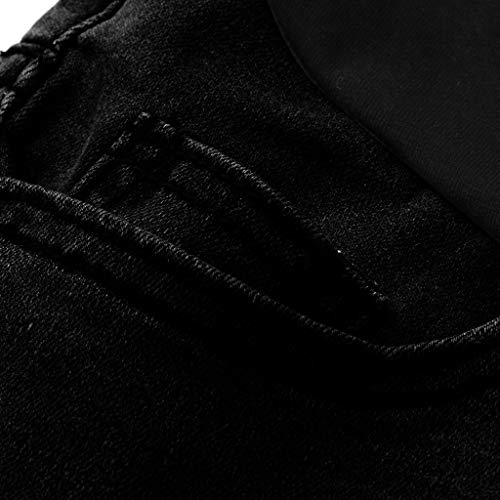 Dsood Ankle Trousers Slim for Women,Pregnant Woman Solid Jeans Maternity Pants Trousers Nursing Prop Belly Legging,Maternity Activewear Black - Thumbnail 4