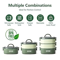 GLCSC Bento Box Lunch Box, Stackable 3 Layers