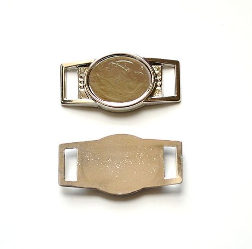 15 Blank Oval Shoelace Charms With Epoxy Stickers For Use With Paracord Or Other Projects