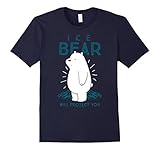 Mens CN We Bare Bears Ice Bear Will Protect You Graphic T-Shirt XL Navy