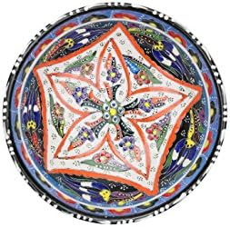 Handmade ceramic decor bowl - unique hand painted ceramic decorative art bowls - southwest decor best for mother day gifts and living room decorations (6 inch, Cappadocia6)