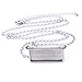 Reidgaller 5pcs Stainless Steel 10x25mm Rectangle Cabochon Pendant Settings Trays Diy 55cm Long Chain Necklace Base Bezel Blanks For Jewelry Making