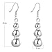 JIAEN Bead Earrings for Women Silver Plated Earrings Eardrop Sets (Ball)