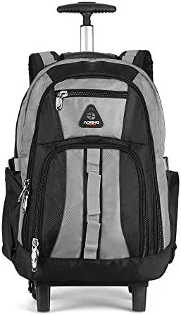 GLJJQMY Travel Bag Trolley Bag Luggage Travel Bag Computer Bag Upright Trolley Bag Youth School Backpack Business Large Capacity Bag Trolley backpack (Color : Gray, Size : 58x24x37cm)