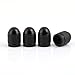 Godeson Black Car Tire Valve Stems Cap Bullet Style Tire Valve Cap from, 4 Pcs/Set, Aluminum Tire Wheel Stem Air Valve Caps for 8V1 US Schrader Valve, Dustproof Caps