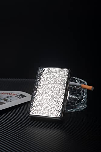 Classic Vintage Metal Cigarette Case/Storage Box, Can Hold 100’s 16 pcs (Light Silver)
