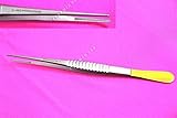 New Premium German PACIVATED 1 Each DEBAKEY Artery ATRAUMATIC Tissue Forceps Gold Handle 8