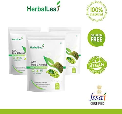 HerbalLeaf Natural Green Coffee Beans Powder (750 gm) - Pack of 3