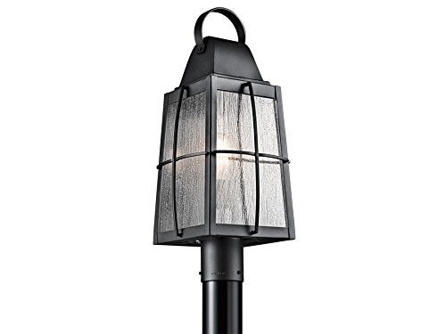 Kichler 49555BKT Tolerand Outdoor Post Mount 1-Light, Textured Black