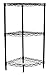 Internet's Best 3-Tier Corner Wire Shelving | Black | Heavy Duty Shelf | Adjustable Rack Unit