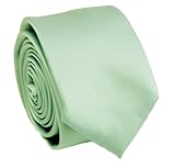 Solid Mint Green Slim Tie . 2.25' inch wide