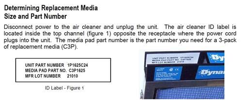 16 x 25 x 1 - Pristine Air Air Cleaner Replacement Filter Pads, (3) Pack