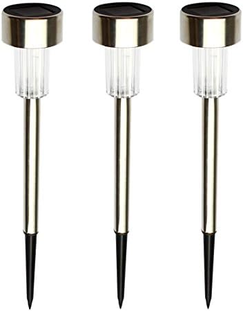 10 Pack Solar Pathway Lights,7-Color Outdoor Stainless Steel Solar Power LED Garden Landscape Pathway Lights Lawn Lamp TARGOPOP