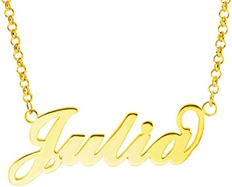 Name Plate Necklace Custom Name Necklace Customized Necklace with Any Names in 14K Gold/Silve/Rose Gold Jewelry for Women