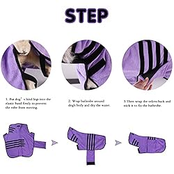 Dozca Dogs Bathrobe Super Absorbent Microfibre Dog