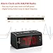Jingsense Digital Alarm Clock Radio with AM/FM Radio, 1.2” Big Digits Display, Sleep Timer, Dimmer and Battery Backup, Bedside Alarm Clocks with Easy Snooze for Bedrooms, Table, Desk – Outlet Powered
