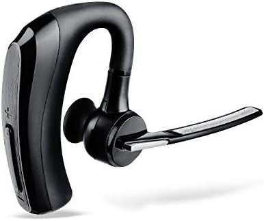 Bluetooth Headset,Aumet Wireless Earpieces Headphones, Hands Free Noise Cancelling Earphones Earbuds with Mic for Cell Phones- Black