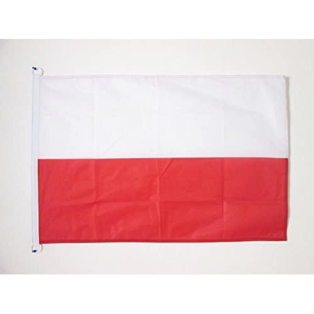 AZ FLAG - Poland Flag - 2x3 Ft - For Outdoor - Polish Banner Knitted Polyester with Two Plastic Rings - Fade Resistant - Vivid Colors - 2' x 3' Feet - 90x60 Cm