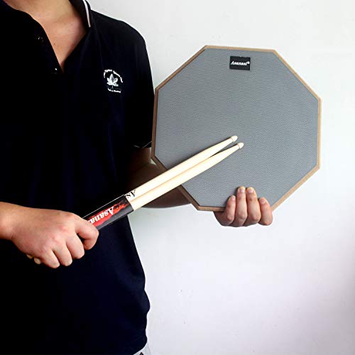 WeiMeet Drum Pad 8 Inches Drum Practice Pad Silent Drum Pad with 1 Pair Drum Sticks（8 inch） - Thumbnail 5
