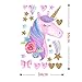 CCUT Cute Unicorn Wall Sticker Removal Unicorn Wall Decals with Bling Star&Heart PVC Wall Art Stickers Wall Mural Decor for Kids Girls Bedroom Home Nursery Room