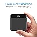 Power bank Portable Charger 10000 mAh Mini Power Bank Fast Charger Portable Charger Built in Cable and 2 Converters with Smart Digital Display Dual USB Output 2.1A for iPhone Samsung Galaxy and More