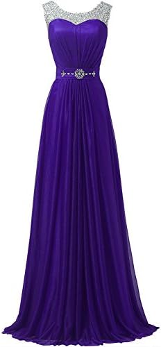 WAWALI Sequins Straps Formal Prom Dresses Evening Party Gowns 20 Voilet