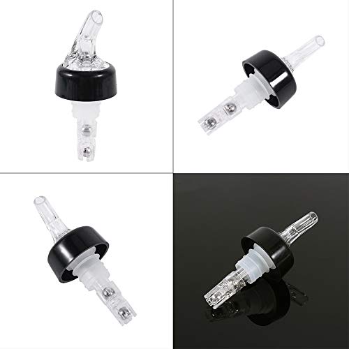 White Wine Pourer, Plastic Measured Liquor Spirit Pourer Free Flow Wine Bottle Pour Spout Stopper Transparent - Thumbnail 4