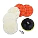 Coceca 7pcs 6 Inches Polishing Pad Kit, Sponge and Wool Polishing Pad Set with M14 Drill Adapter primary