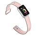 Huanlong New Soft Silicone Sport Style Replacement Iwatch Strap Band for Apple Wrist Watch Series 1 Series2 (Pink Sand 42mm)