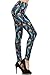Leggings Depot High Waisted Camouflage & Multiple Print Leggings for Women-Full Length-R519, Peacock Feather, One Size